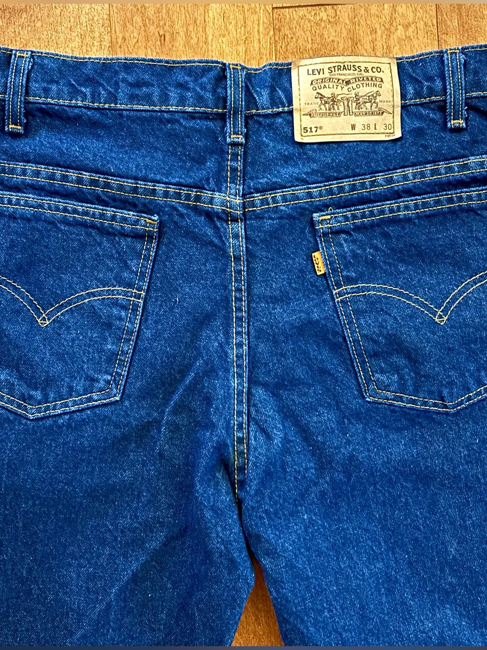 VTG 80s Levis 517 Orange Tab Bootcut Jeans 36x30